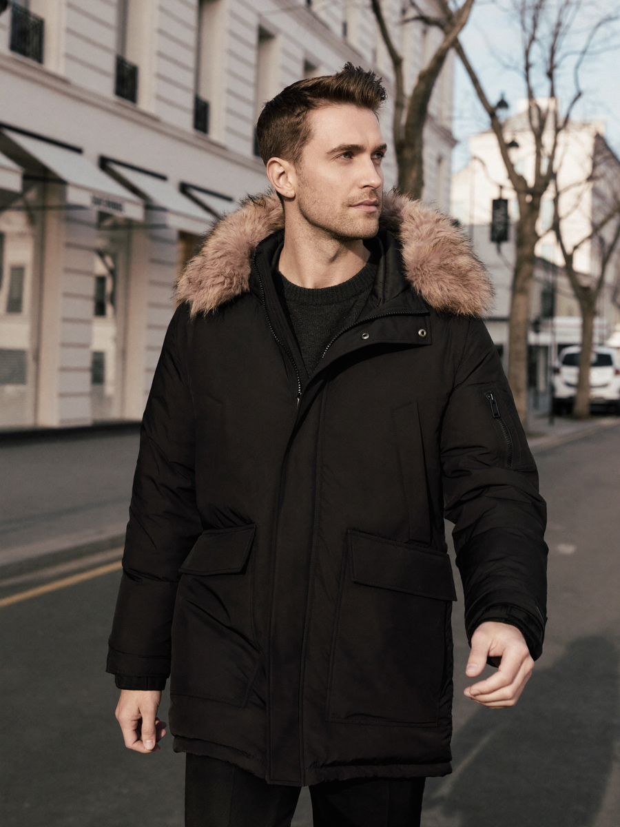 Davide — Parka Uomo con Tessuto Traspirante