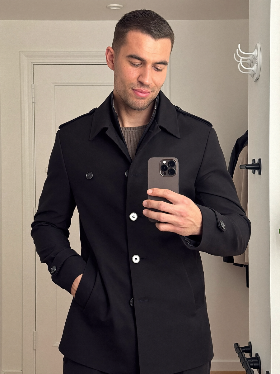 Stefano — Cappotto Uomo con Fodera e Idrorepellenza